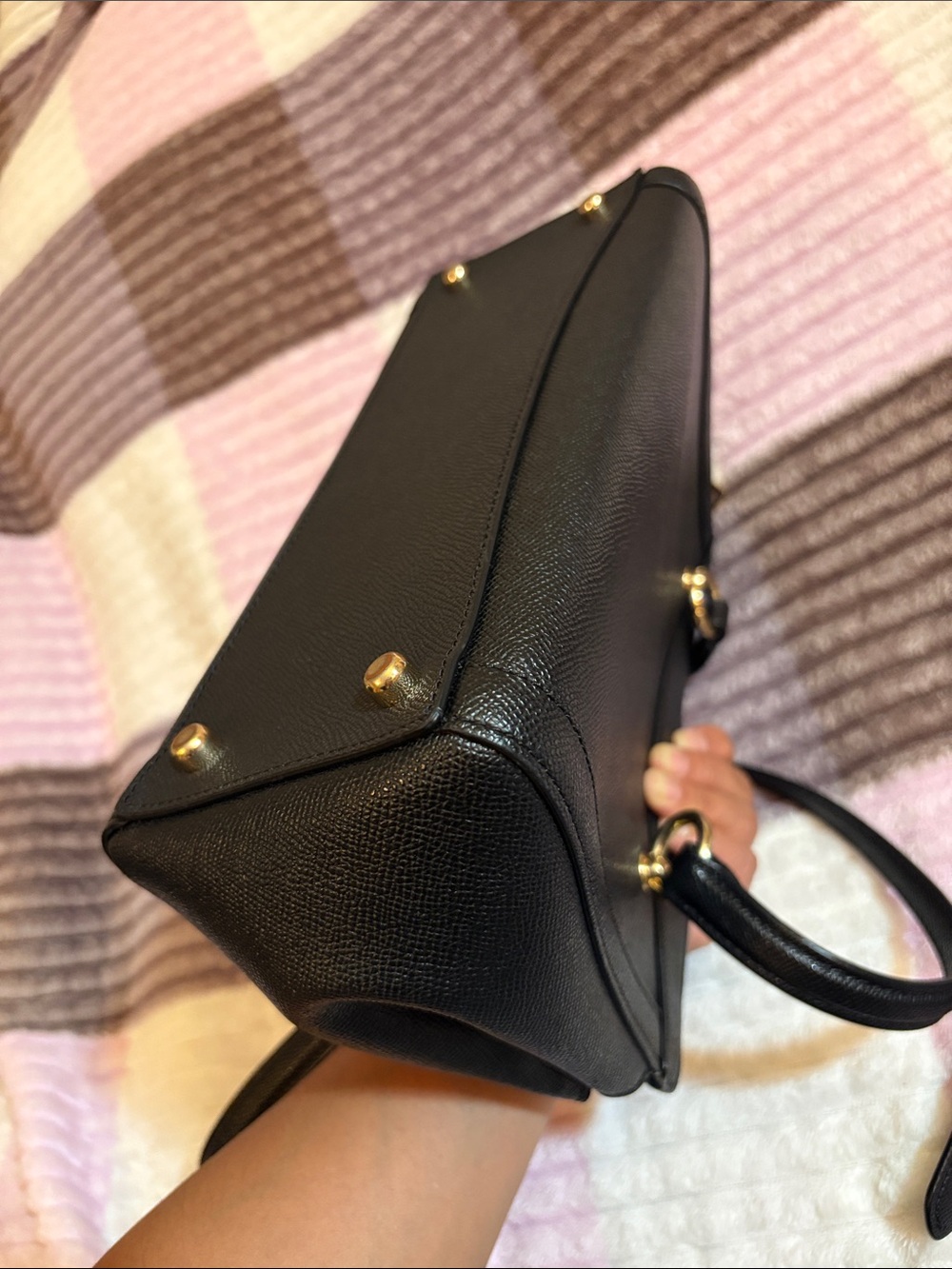 Coach Kailey Carryall Black in Crossgrain Leather - Picture 6 of 14